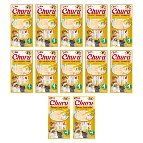Przysmak dla kota INABA Churu Tuńczyk z serem 48 x 14 g