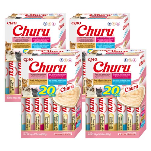 Przysmak dla kota INABA Ciao Churu Variety Owoce morza 80 x 14 g