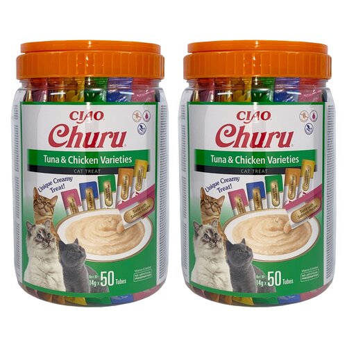 Przysmak dla kota INABA Ciao Churu Variety Tuńczyk z kurczakiem 100 x 14 g
