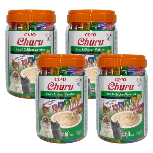 Przysmak dla kota INABA Ciao Churu Variety Tuńczyk z kurczakiem 200 x 14 g