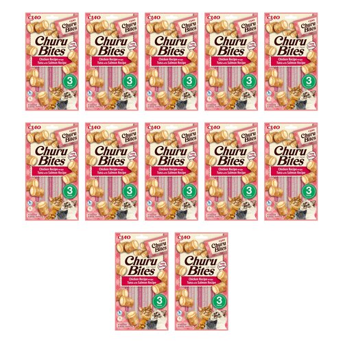 Przysmak dla kota INABA Cat Churu Bites Kurczak z tuńczykiem i łososiem 36 x 10 g