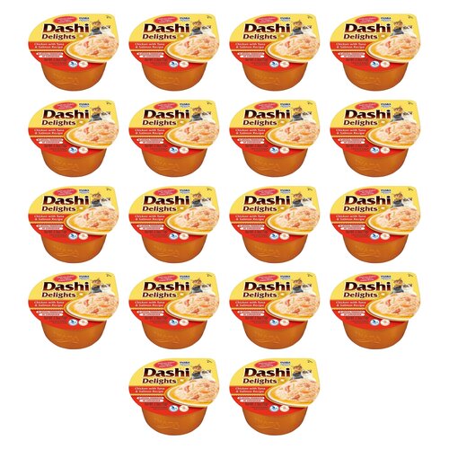 Karma dla kota INABA Dashi Delights Kurczak, tuńczyk i łosoś 18 x 70 g