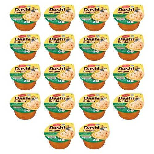 Karma dla kota INABA Dashi Delights Kurczak i tuńczyk bonito 18 x 70 g