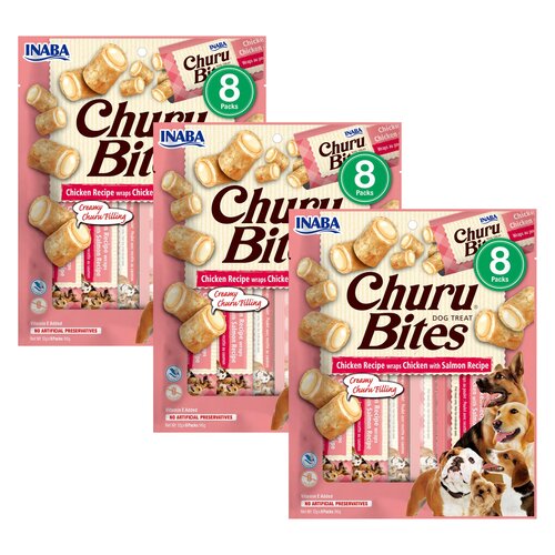 Przysmak dla psa INABA Churu Bites Kurczak z łososiem 24 x 12 g