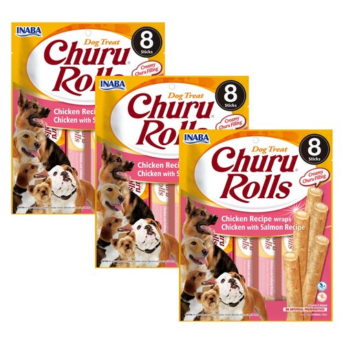 Przysmak dla psa INABA Churu Rolls Kurczak i łosoś 24 x 12 g