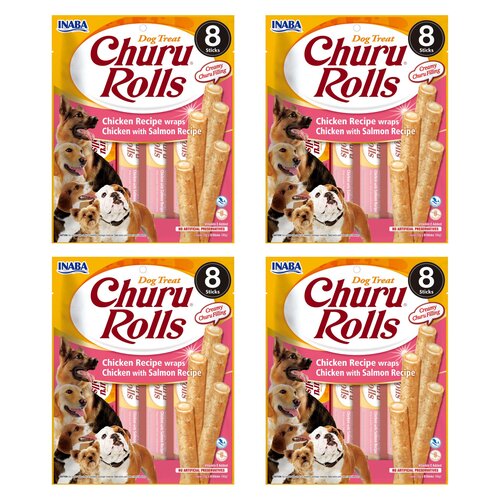 Przysmak dla psa INABA Churu Rolls Kurczak i łosoś 32 x 12 g