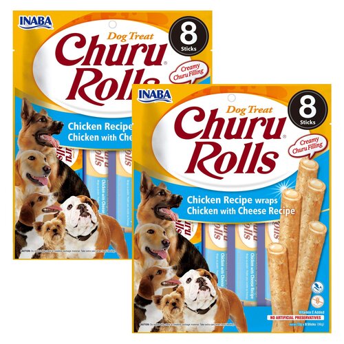 Przysmak dla psa INABA Churu Rolls Kurczak z serem 16 x 12 g