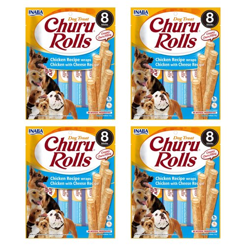 Przysmak dla psa INABA Churu Rolls Kurczak z serem 32 x 12 g