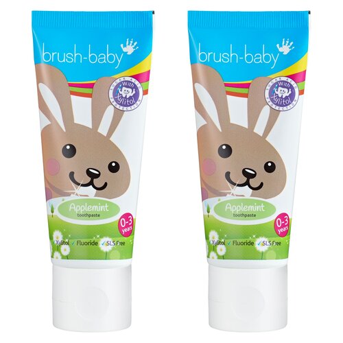 Pasta do zębów BRUSH-BABY Applemint 2 x 50 ml