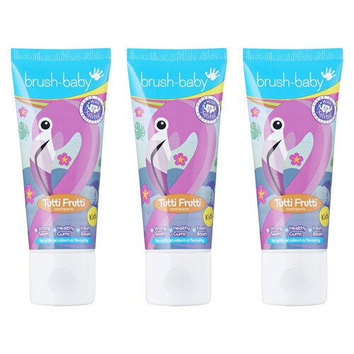 Pasta do zębów BRUSH-BABY Flaming 3 x 50 ml