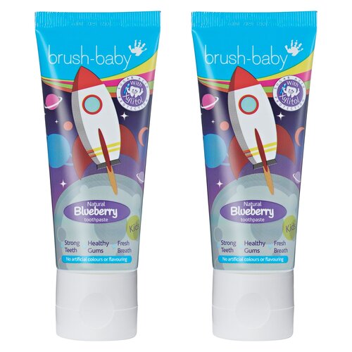 Pasta do zębów BRUSH-BABY Blueberry 2 x 50 ml