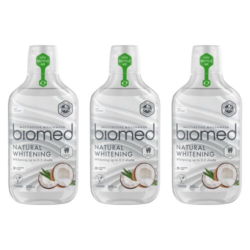 Płyn do płukania jamy ustnej SPLAT Biomed Natural Whitening Kokos 3 x 500 ml
