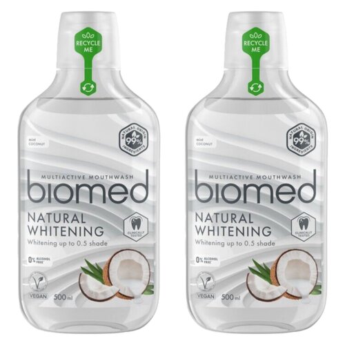 Płyn do płukania jamy ustnej SPLAT Biomed Natural Whitening Kokos 2 x 500 ml