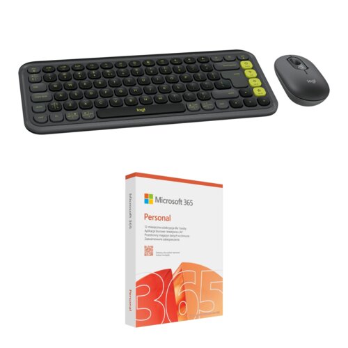 Zestaw Logitech Pop Icon Combo Graphite + Program MICROSOFT 365 Personal