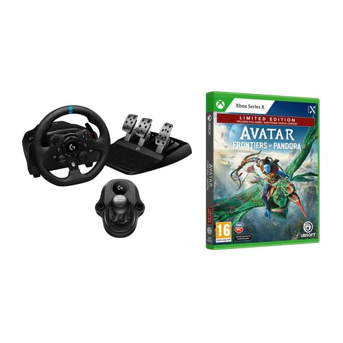 Kierownica LOGITECH G923 + Shifter Bundle (Xbox One/Xbox Series X/S) + Avatar: Frontiers of Pandora - Edycja Limitowana Gra XBOX SERIES X