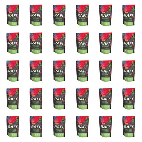 Karma dla psa RAFI z dziczyzną, borówką i żurawiną 30 x 500 g