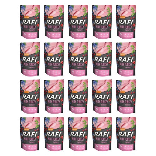 Karma dla psa RAFI z Indykiem 20 x 500 g