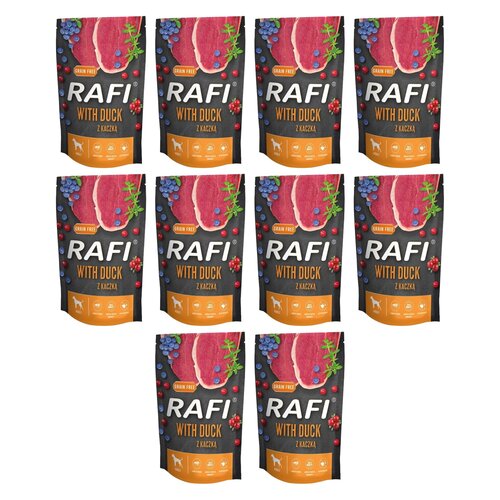 Karma dla psa RAFI z kaczką, borówką i żurawiną 10 x 500 g