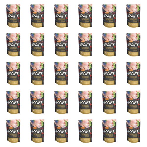 Karma dla psa RAFI z przepiórką, borówką i żurawiną 30 x 500 g