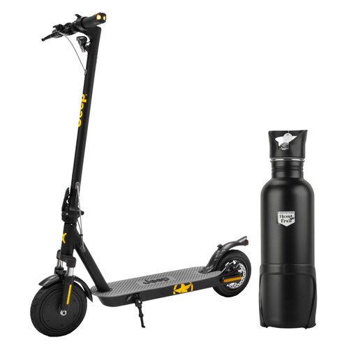 Hulajnoga elektryczna JEEP Jaf SR Safe Rade 25km 350W Amortyzacja 8.5" Czarny + Bidon termiczny FISCHER z uchwytem 86057 750 ml