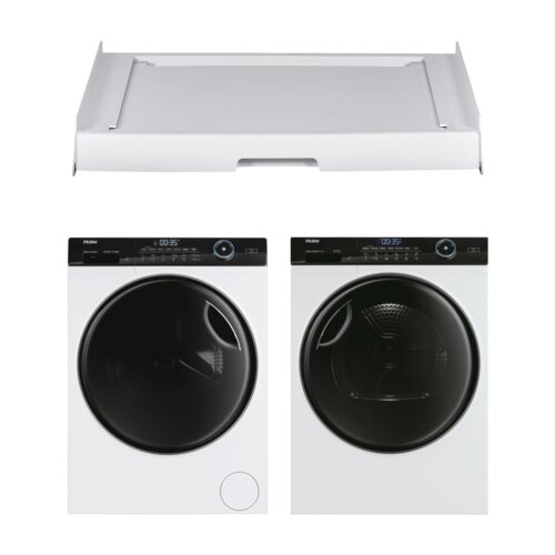Pralka HAIER I-Pro 5 HW80-B14959EU1-S 8kg 1400 obr A + Suszarka HAIER I-Pro 5 HD80-A3959 + Łącznik HAIER HASTKU10