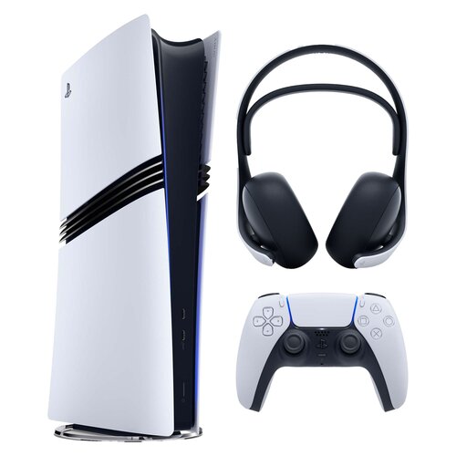 Konsola SONY PlayStation 5 Pro + Słuchawki SONY Pulse Elite Bezprzewodowe, Nauszne, Dźwięk przestrzenny