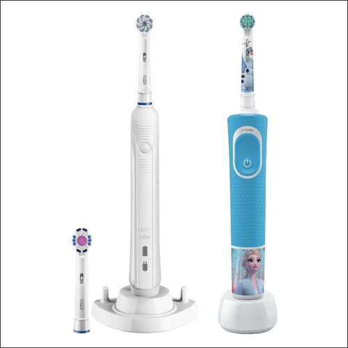 Szczoteczka rotacyjna ORAL-B PRO 900 + Szczoteczka rotacyjna ORAL-B Kids 3+ Kraina Lodu