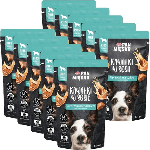 Karma dla psa PAN MIĘSKO Wieprzowina z dzikiem 10 x 150 g