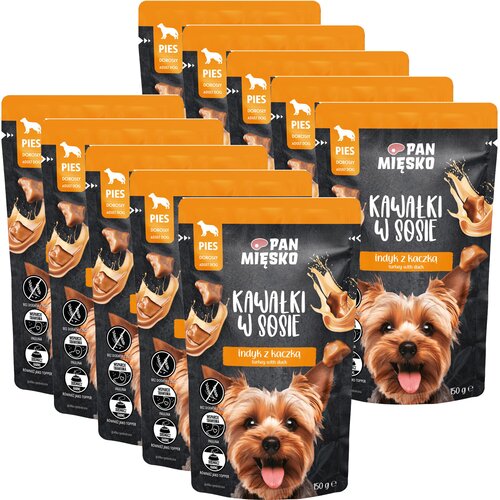 Karma dla psa PAN MIĘSKO Indyk z kaczką 10 x 150 g