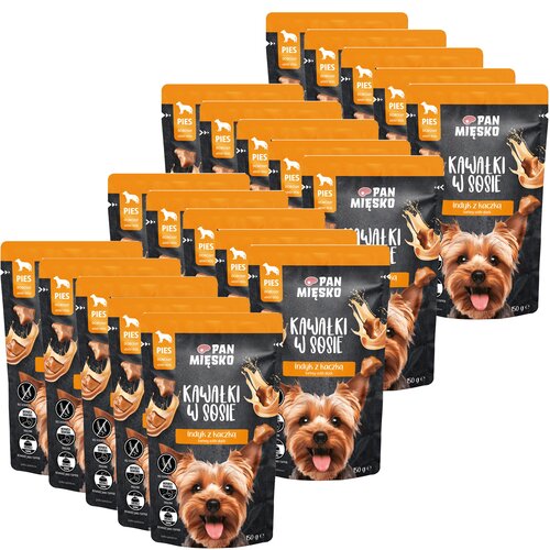 Karma dla psa PAN MIĘSKO Indyk z kaczką 20 x 150 g