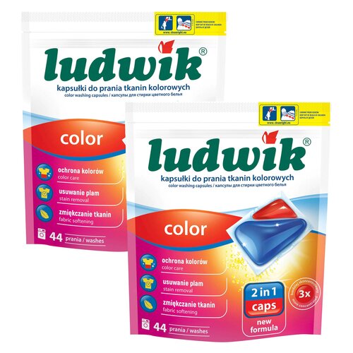Kapsułki do prania LUDWIK 2in1 Color - 88 szt.