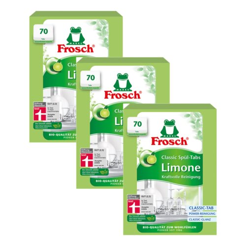 Tabletki do zmywarek FROSCH Limonkowe Classic - 210 szt.