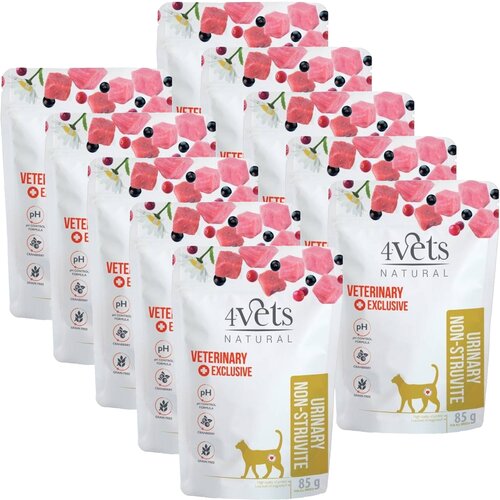 Karma dla kota 4VETS NATURAL Urinary Non-struvite 10 x 85 g
