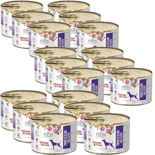 Karma dla psa 4VETS NATURAL Gastro Intenstinal Dog 18 x 185 g