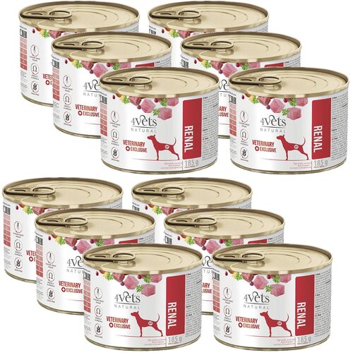 Karma dla psa 4VETS NATURAL Renal 12 x 185 g