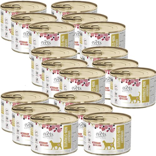 Karma dla kota 4VETS NATURAL Urinary No Struvit Cat 18 x 185 g