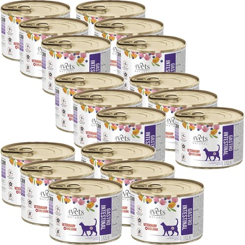Karma dla kota 4VETS NATURAL Gastro Intenstinal Cat 18 x 185 g