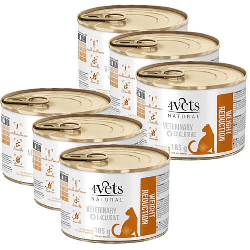 Karma dla kota 4VETS NATURAL Weight Reduction 6 x 185 g