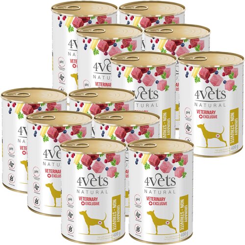 Karma dla psa 4VETS NATURAL Urinary Non Struvit Dog 12 x 400 g