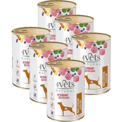 Karma dla psa 4VETS NATURAL Weight Reduction 6 x 400 g