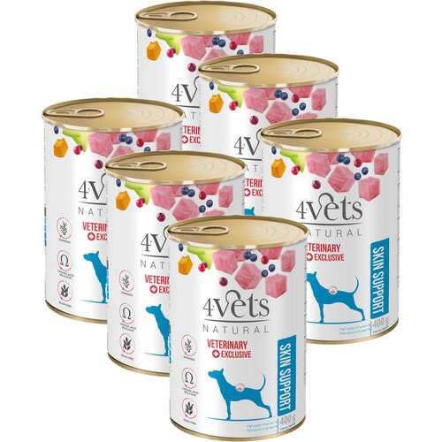 Karma dla psa 4VETS NATURAL Skin Support 6 x 400 g