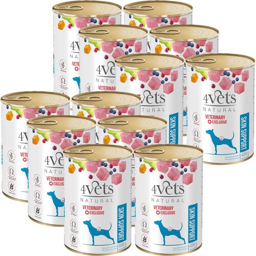 Karma dla psa 4VETS NATURAL Skin Support 12 x 400 g