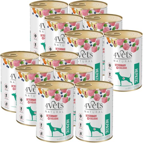 Karma dla psa 4VETS NATURAL Hepatic 12 x 400 g