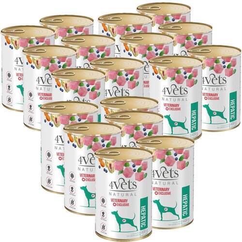 Karma dla psa 4VETS NATURAL Hepatic 18 x 400 g