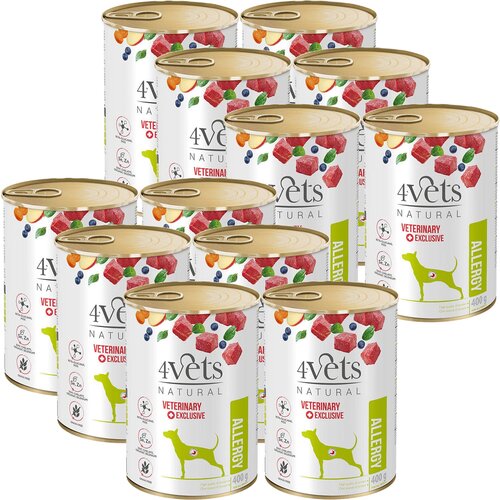 Karma dla psa 4VETS NATURAL Allergy Lamb Dog 12 x 400 g