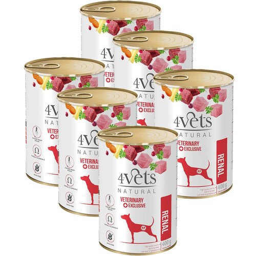 Karma dla psa 4VETS NATURAL Renal 6 x 400 g