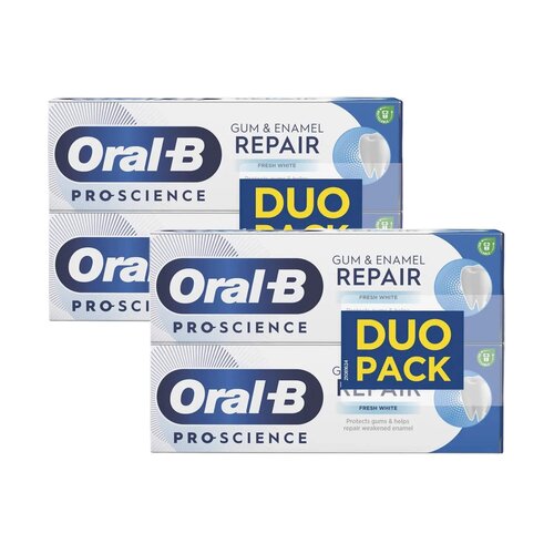 Pasta do zębów ORAL-B Pro-Science Gum & Enamel Repair Fresh White 75 ml 2 szt. (Odbudowa szkliwa, wybielająca) 2 szt.