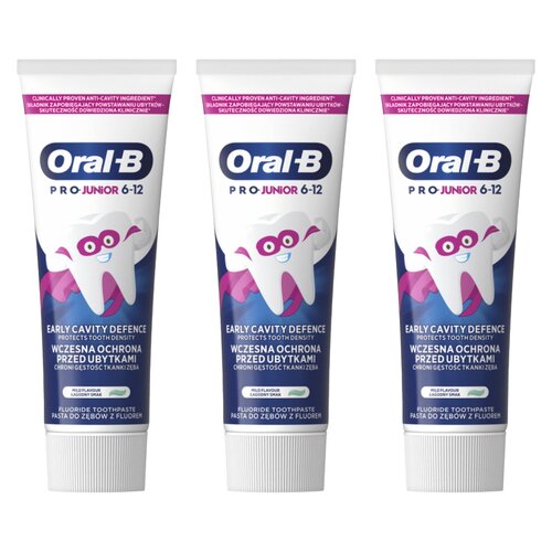 Pasta do zębów ORAL-B Pro Junior 3 x 75 ml
