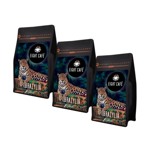 Kawa ziarnista EIGHT CAFE Brazylia Arabica 3 x 1kg (Rzemieślnicza)