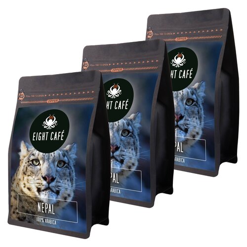 Kawa ziarnista EIGHT CAFE Arabica Nepal 3 x 1 kg (Rzemieślnicza)